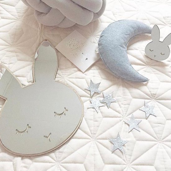 Miroir Enfant Lapin | Miroir mural | Chambre des enfants