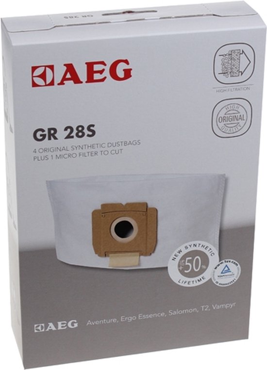 AEG S-Bag GR28S - Stofzuigerzakken - 4 stuks