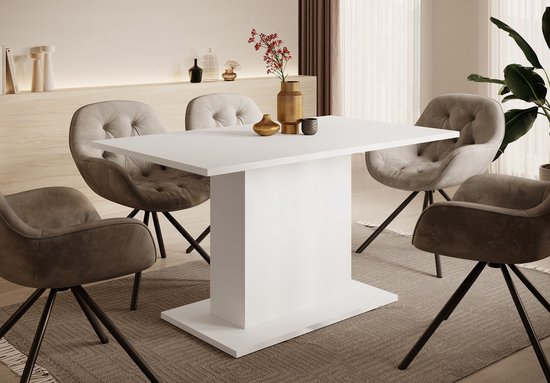 Meubella - Table de salle à manger Tova - Wit - 138 cm