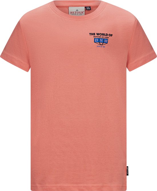 Retour jeans Zeb Jongens T-shirt - fresh coral - Maat 11/12