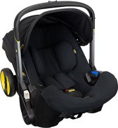 Ukje Autostoelhoes - Geschikt voor Doona Autostoel en Kinderwagen - Hoes - Zwart - perfect fit - zacht katoen