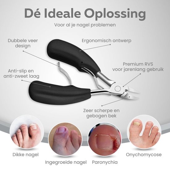 Enjoy Living™ - Nageltang Pro - Voor harde teennagels - 4-delig| Kalknagel | Ingegroeide teennagel | Schimmelnagel - Nagelknipper - Teennagelknipper - Pedicureset - Manicure set - Pedicure