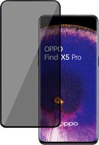 Privé Screenprotector geschikt voor OPPO Find X5 Pro - Privacy Beschermglas - Privacy Proteqt+