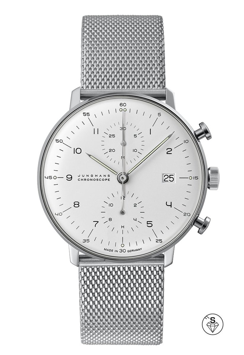 Junghans Max Bill Chronoscope 27-4003.46 - heren horloge - chronograaf - chronoscope - vintage - luxe