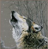 borduurpakket PN0202607 wolf, "huilen naar de sterren"