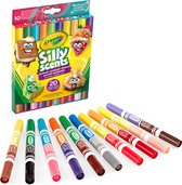 Crayola - Silly Scents - Feutres - 10 stylos parfumés Double Maxi-tip - 20 Couleurs - Pour Enfants