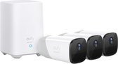 Eufy Cam 2 Pro 2K Draadloze Beveiligingsset - Inclusief Homebase en 3 Camera's - Wit