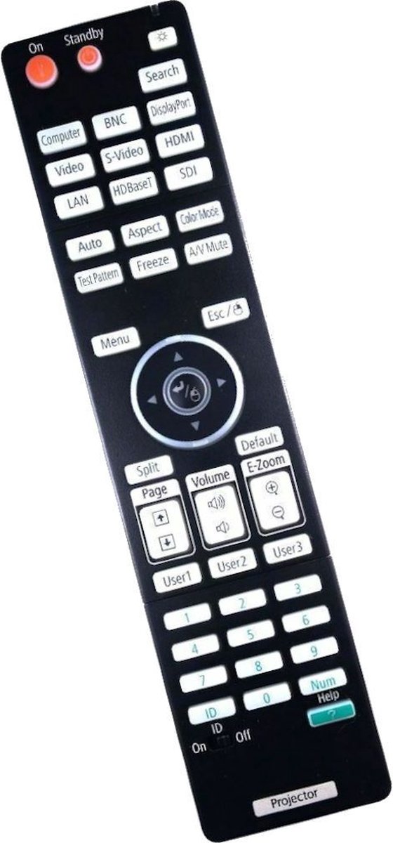 Afstandsbediening geschikt voor de EPSON H545B beamer, vervangt 1582799 / 158279900