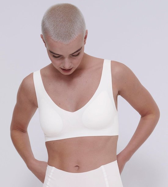 Sloggi Zero Feel Bralette rembourrée 2.0 - Soutien-gorge sans couture - XXL - Crème