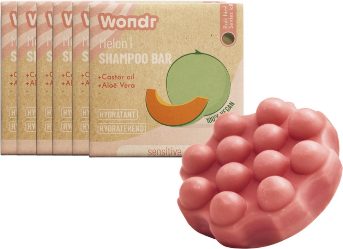 wondr shampoo bar sweet melon 6 stuks