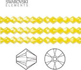 Swarovski Elements, 48 stuks Xilion Bicone kralen (5328), yellow opal, 4mm
