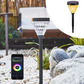 Lueas® Solar Led Lantaarn met App - Tuinverlichting op Zonne-energie Telefoonbestuurbaar - Padverlichting