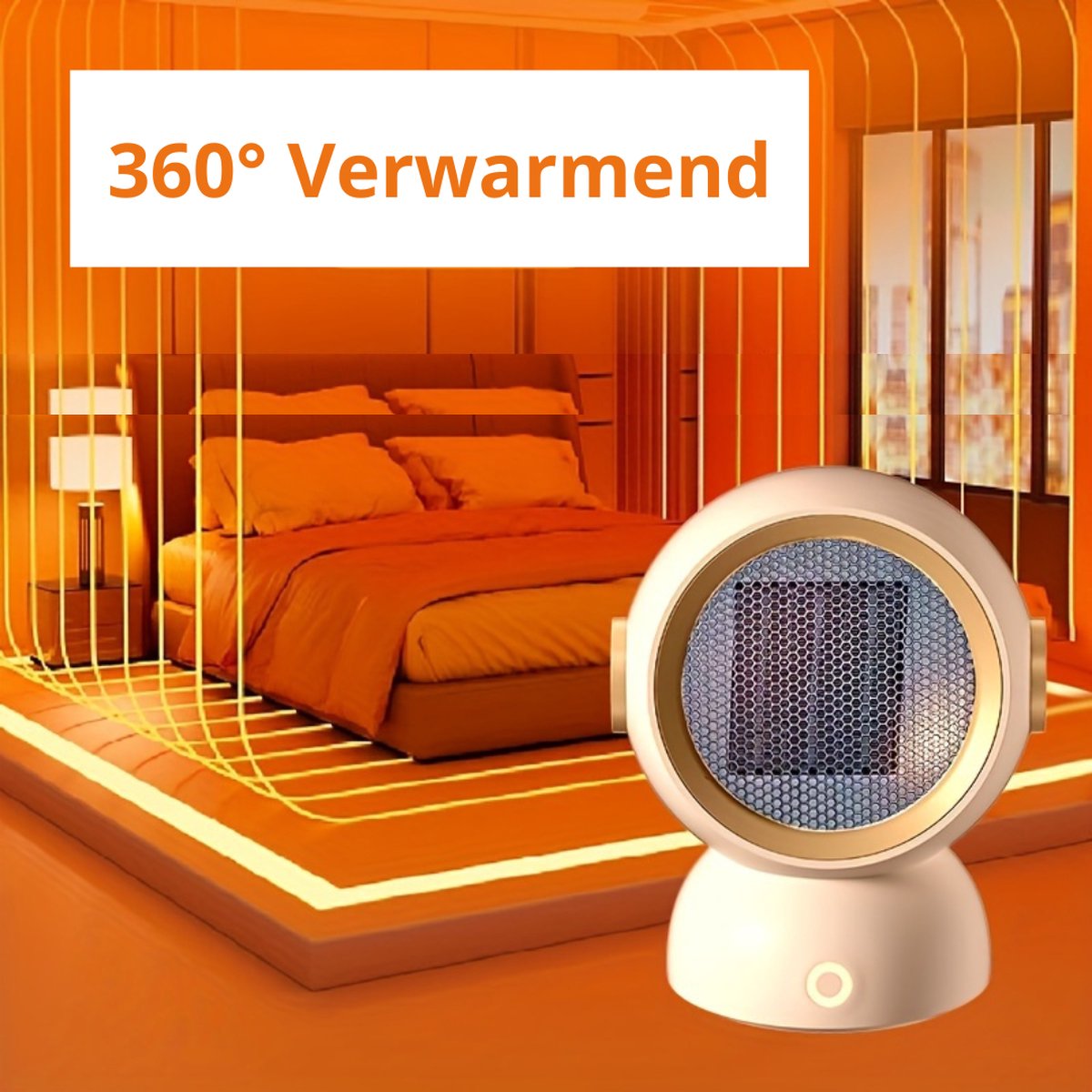 Nivard Elektrische Kachel - Haard - Heater - Mini Kachel - Winter - Groen – foto 3