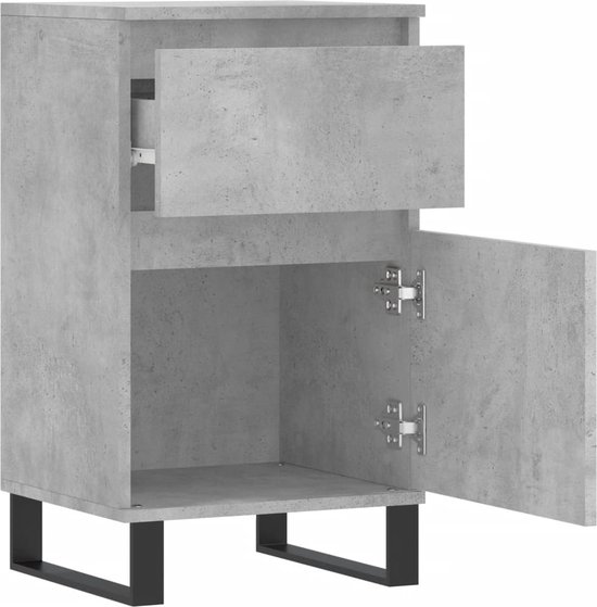 vidaXL Buffet 40x35x70 cm Bois d'ingénierie Béton Gris - Buffet - Commodes - Armoire de rangement - Armoire murale