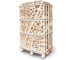 Haardhout Elzen grote pallet 1.8m3 ovengedroogd brandhout voor open haard of hout kachel