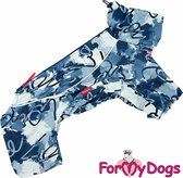 ForMyDogs Hondenkleding Regenpak voor de reu , met ritssluiting op de rug en zijde voering , rug lengte 39 cm