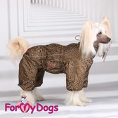 ForMyDogs honden kleding, regenpak voor de teef, rug lengte 39 cm, gevoerd met zijde, ritssluiting op de rug