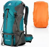Avoir Avoir®-Nylon imperméable-vert-sac à dos-sac-camping-sac de voyage avec housse de pluie-capacité 70L