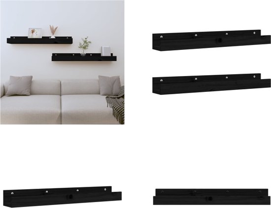 Produktbild von Wandschappen 3 St Spaanplaat Zwart