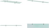 vidaXL Schappen zwevend 2 st 100x20 cm 8 mm glas - Zwevende Plank - Zwevende Planken - Wandplank - Wandplanken