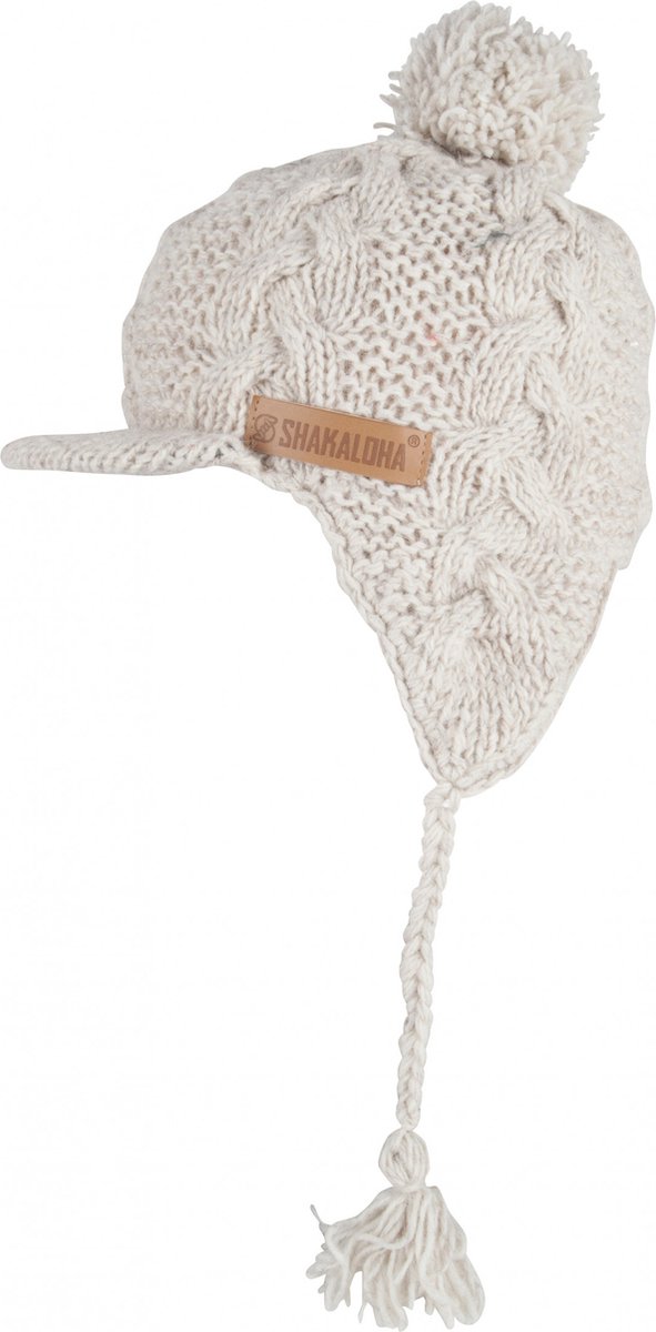 Shakaloha Gebreide Wollen Muts Heren & Dames Beanie Hat van - Zingy Beanie WhiteMulti Unisex - One Size Wintermuts