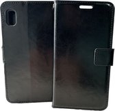 Portemonnee Book Case Hoesje Geschikt voor: Samsung Galaxy A01 - Zwart