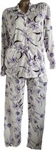 Dames Katoenen Pyjama 2038 180GSM Double Jersey L wit/paars