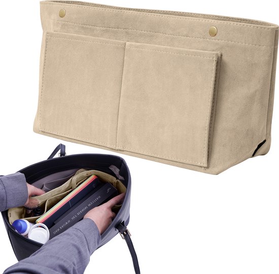 Inner-Bag - Organisateur de sac - Bag in Bag - Crème M - Qualité Premium