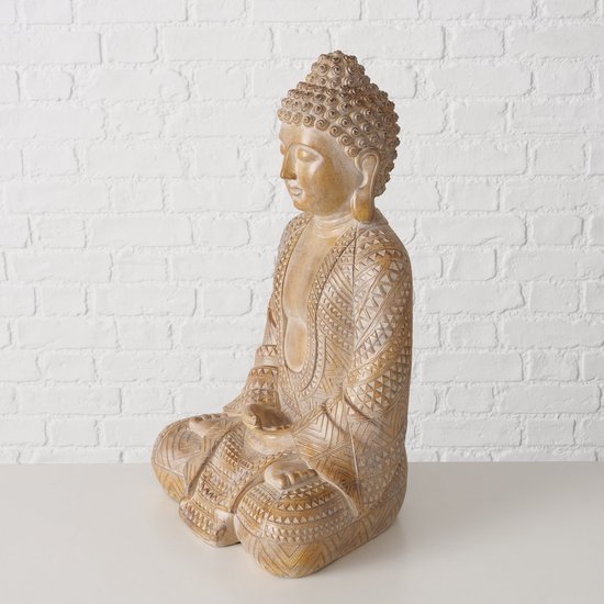 Buddha - Rust - Boeddha - Mat Bruin - Afmetingen: 49x31x24cm - Polyresin.