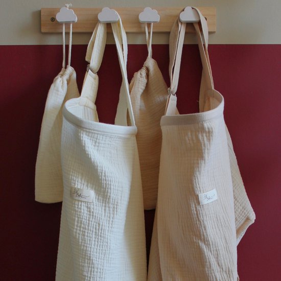 Ens. housse de couette grand lit double mousseline - Taupe - Home All