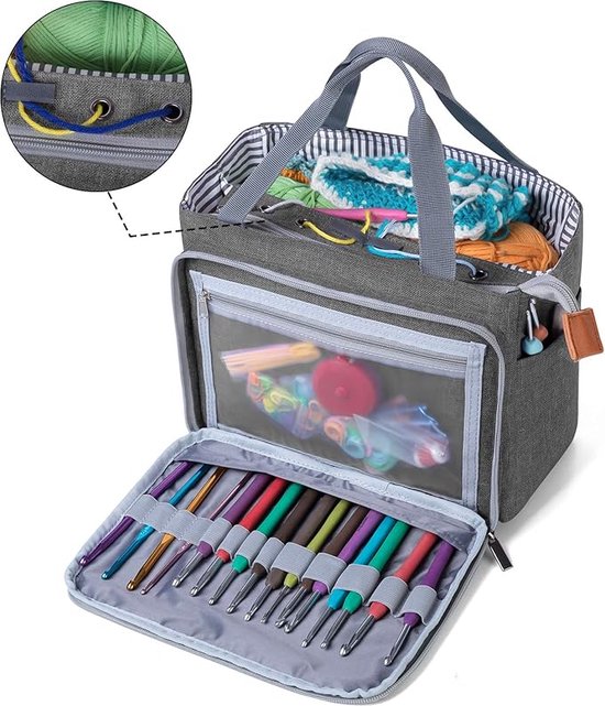 18 Stks Steek Houder Set, 6 Size Diverse Kleuren Aluminium Garen Steek Houder Voor Breien Notions, Haak Breien Naald Markers Voor DIY Breien Dekens Sjaals Gehaakte Project