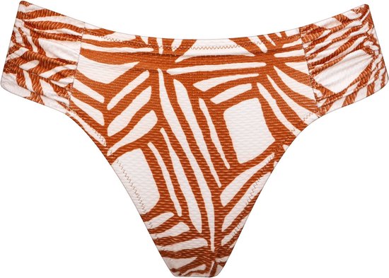 Watercult - Organic Moderns Bikini Broekje - maat 42 - Bruin/Wit