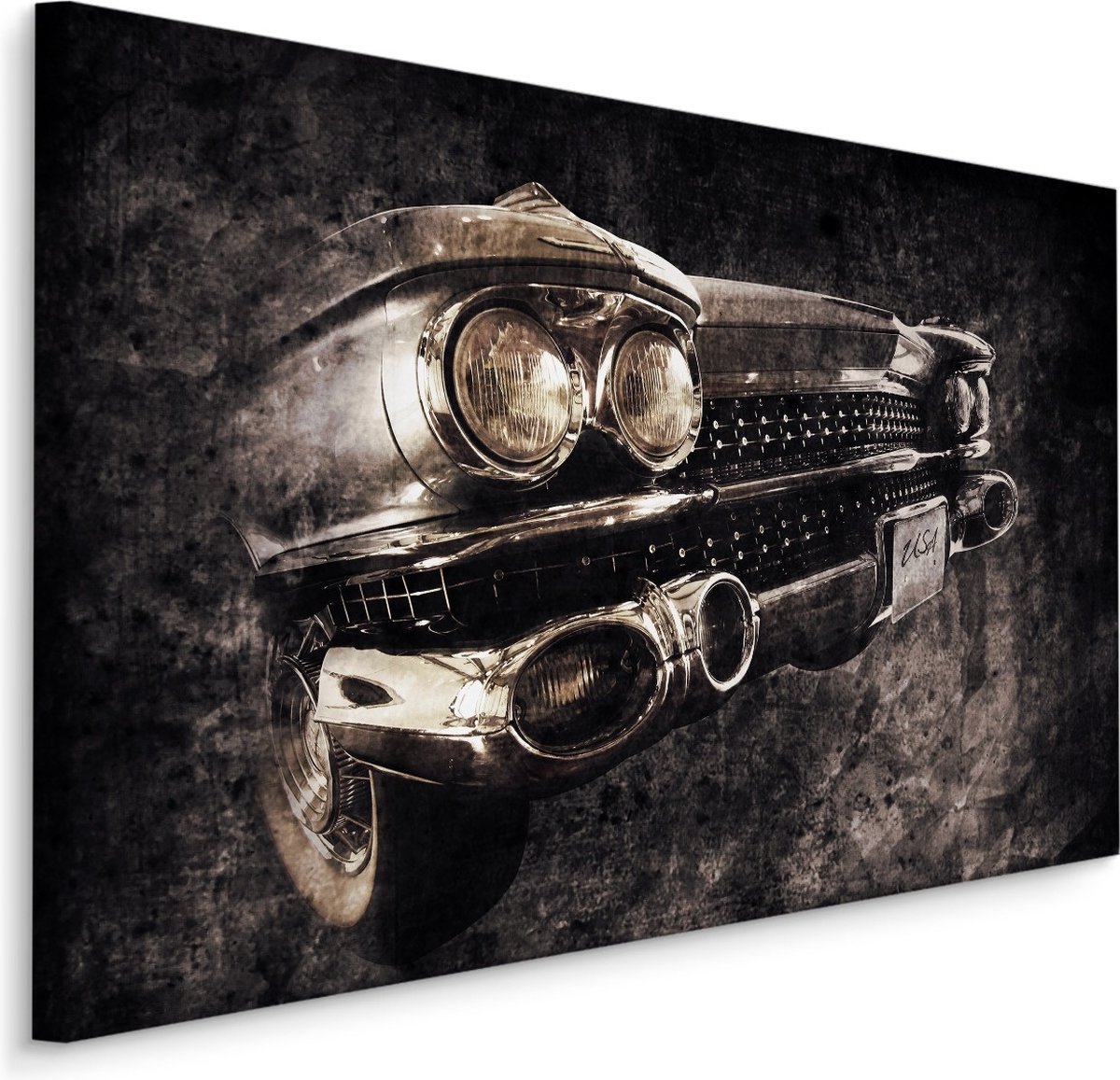 karo-art Schilderij - Amerikaanse Oldtimer, 5 maten, Premium Print Multikleur