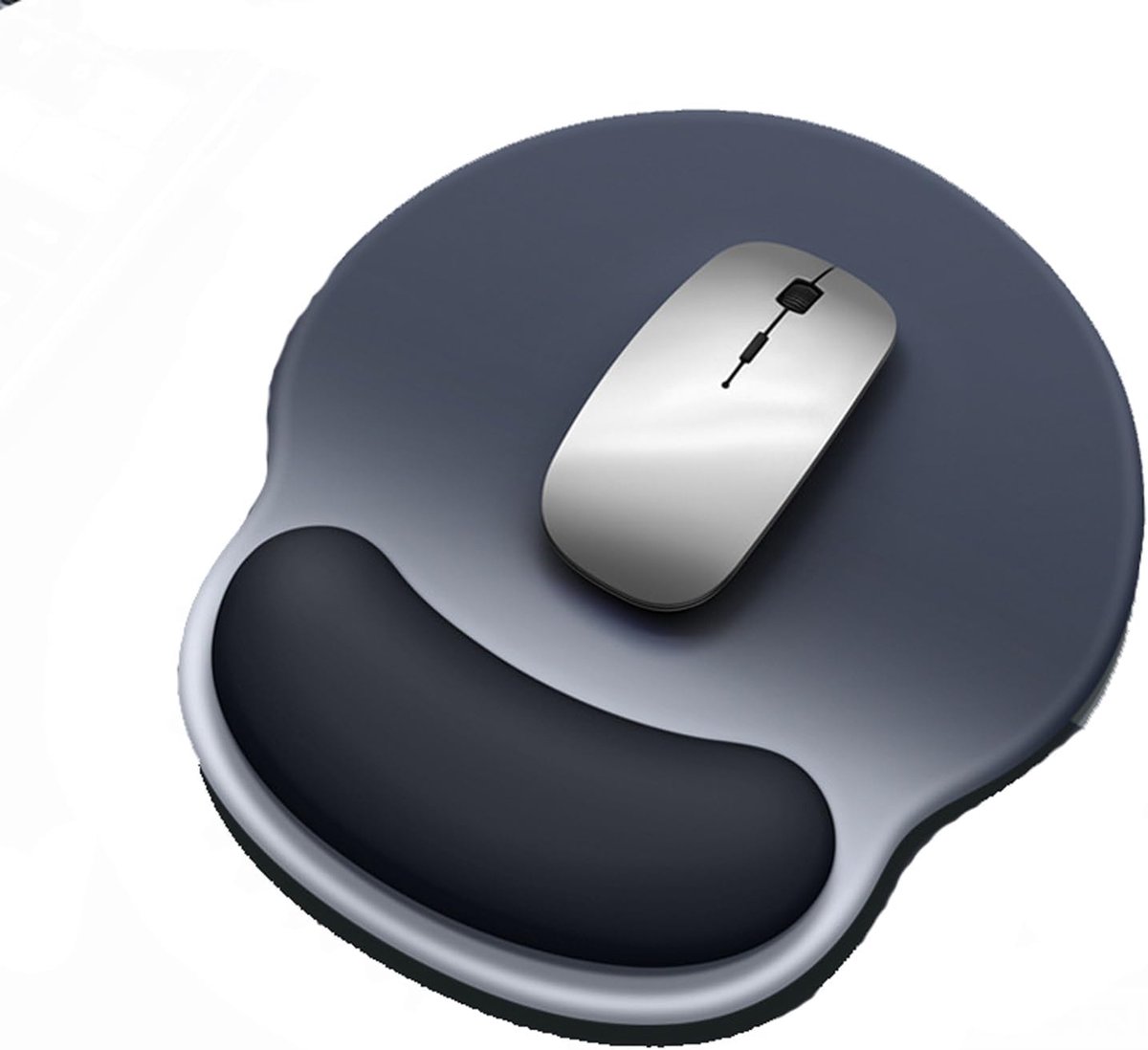 Ergonomische Muismat, voor Computer en Kantoor, Mouse Pad with Memory Foam Wrist Support 250 x 220 x 18 mm