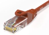 Qost - Netwerkkabel UTP CAT6 Bruin 1M Met RJ45 Connectoren - Patchkabel