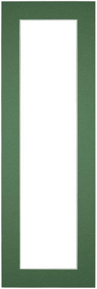 Passe-Partout Fotomaat 10x30 cm - Lijstmaat 20x60 cm - Groen Bos - Museumkarton - Fotolijst niet inbegrepen