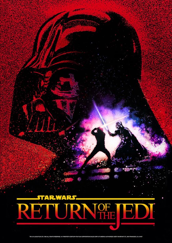 Poster- Star Wars Return of the Jedi, Originele Filmposter, Premium Print, Professioneel Fotopapier