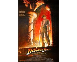Poster - Indiana Jones and the temple of doom, Originele filmposter, Premium Print, Professioneel Fotopapier