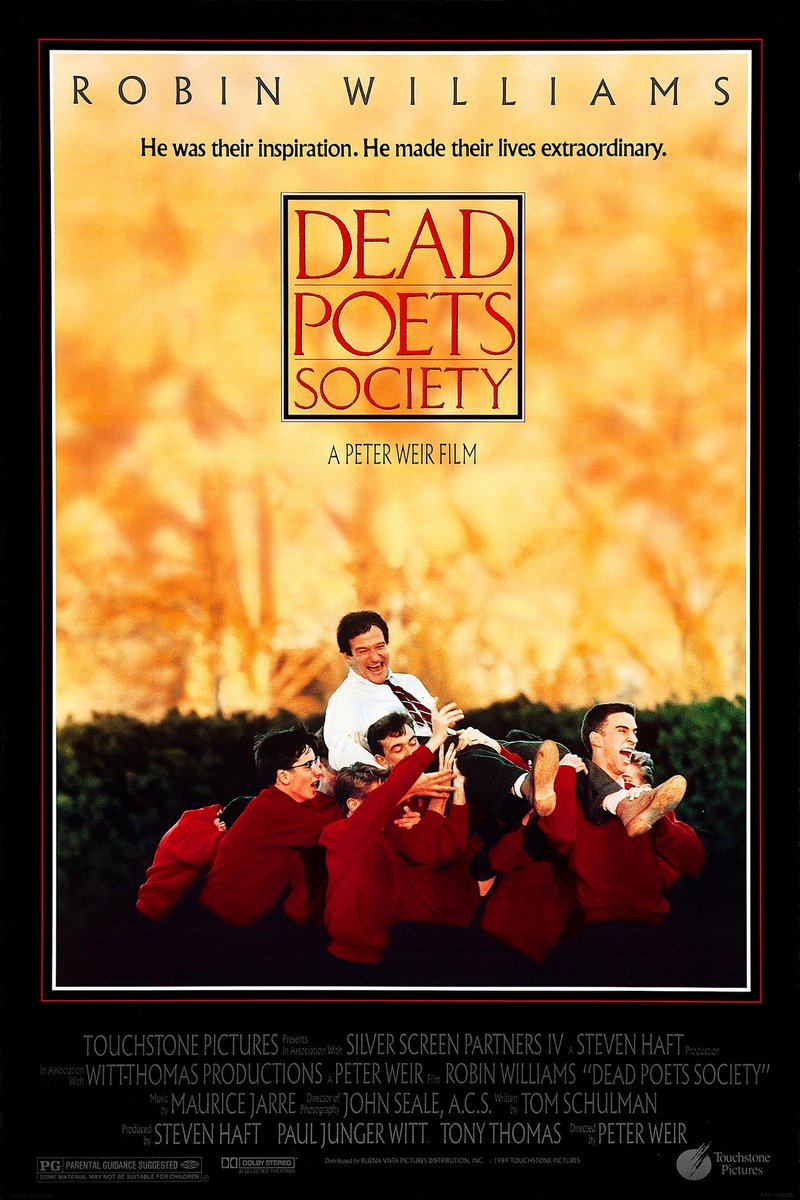 karo-art Poster - Robin Williams in Dead Poets Society, Originele Filmposter, Premium Print, Professioneel Fotopapier Multikleur