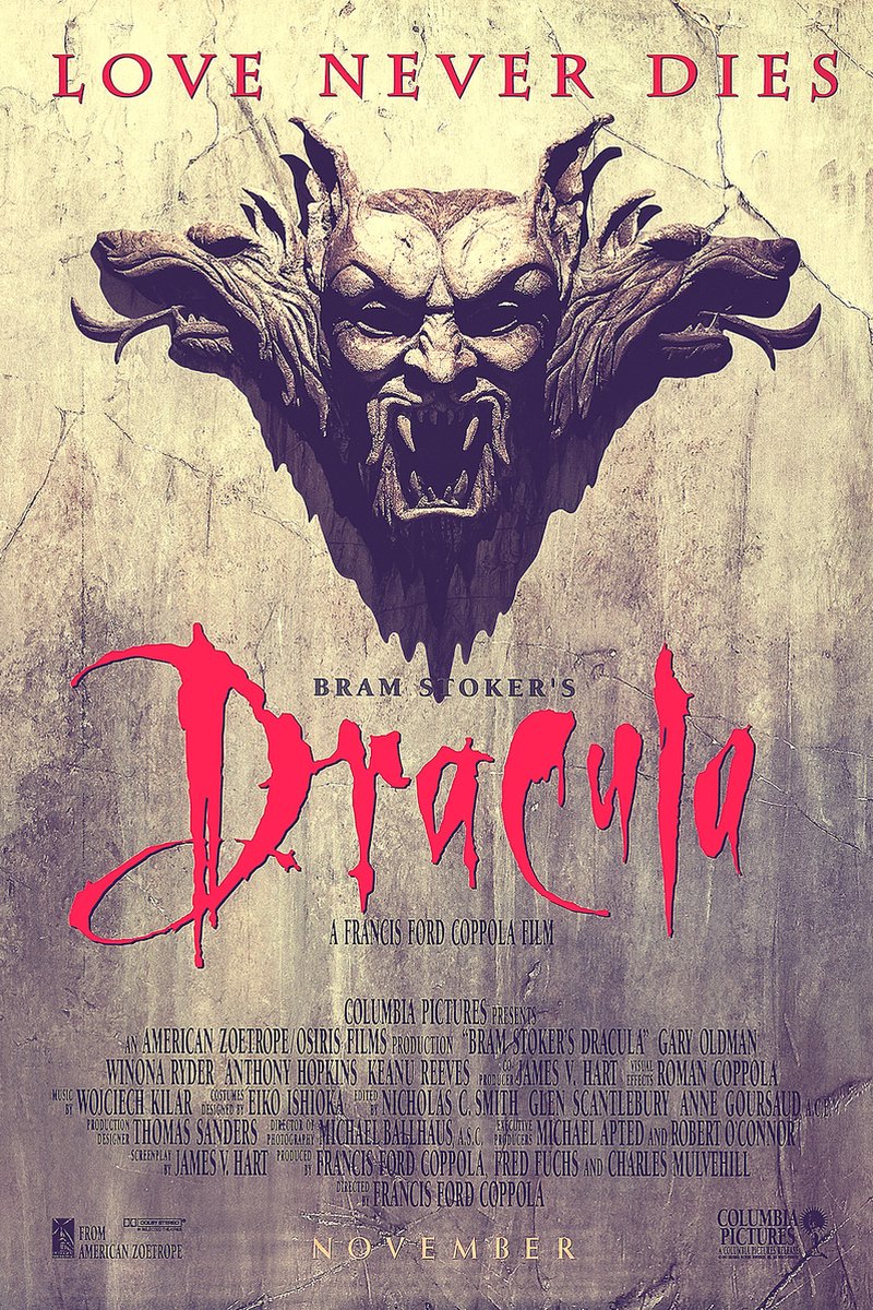 karo-art Poster - Bram Stoker's - Dracula 1992, Originele Filmposter, Premium Print, Professioneel Fotopapier Multikleur