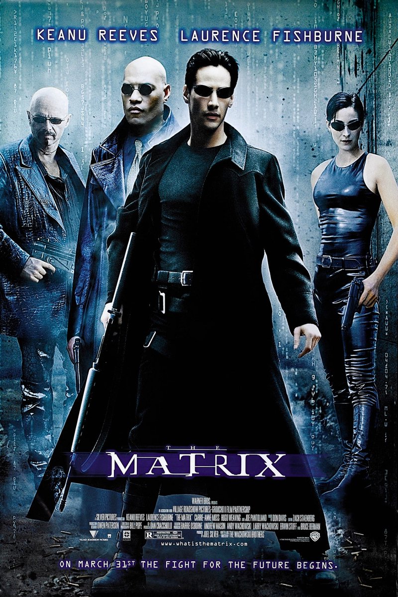 karo-art Poster - The Matrix, Keanu Reeves, Originele Filmposter, verpakt in stevige kartonnen rolkoker Multikleur