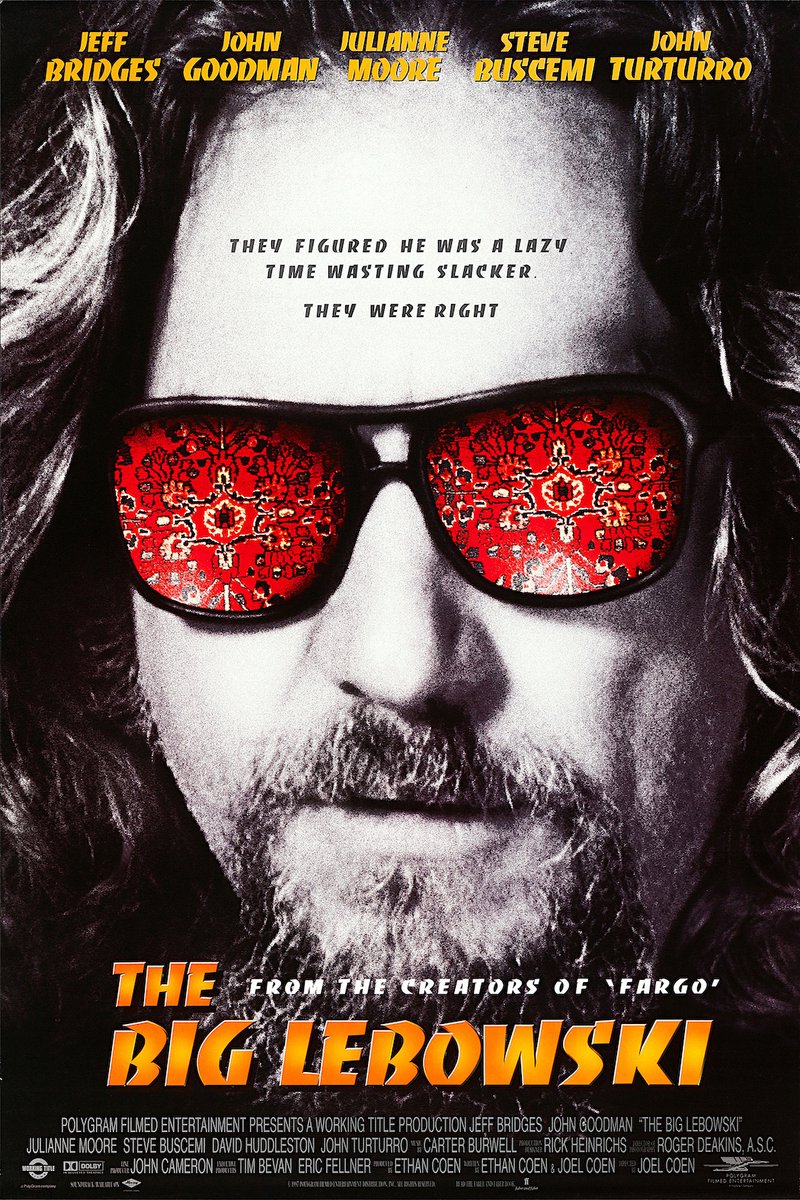 karo-art Poster- The Big Lebowski 1988, Originele Filmposter, Premium Print, Professioneel Fotopapier Multikleur