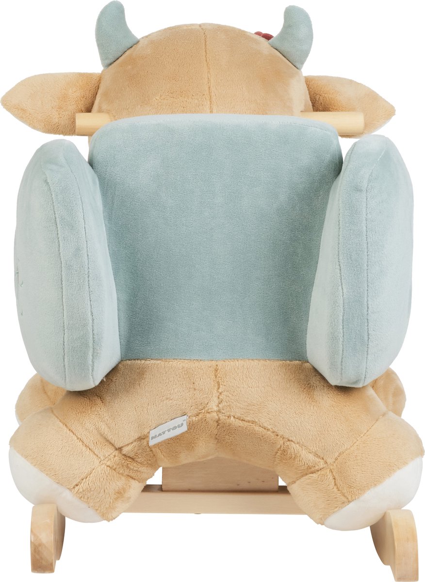 Nattou Koe Mila - Schommelpaard - Hobbelpaard - 60x30x45 cm - Donker Warm Beige — afbeelding 7