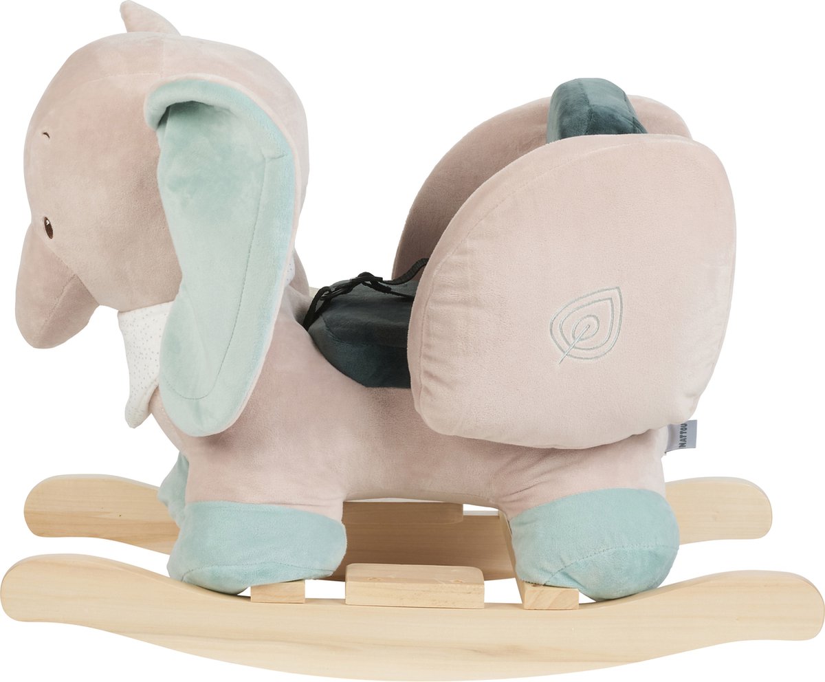 Nattou Olifant Axel - Schommelpaard - Hobbelpaard - 63x33x45 cm - Groen/Beige — afbeelding 2