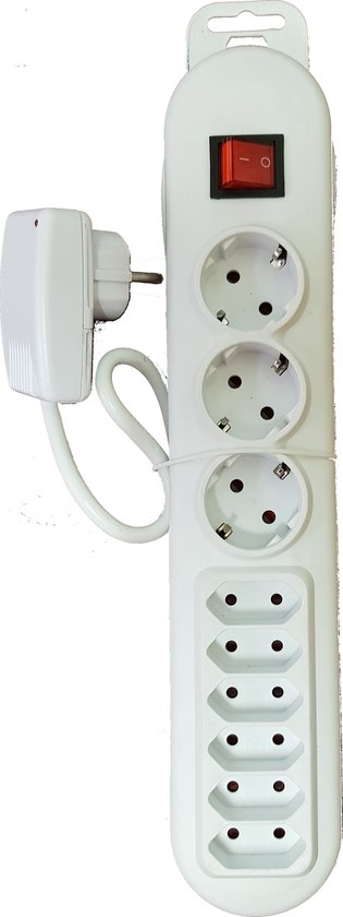 PD20W Stekkerdoos met Schakelaar,Stopcontact Splitter met USB,5-voudig