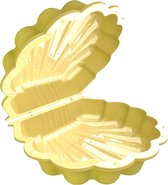 Bac à sable Shell avec couvercle - Coquille de Sable et Water - Jouets - Qualité supérieure - Jaune soleil