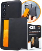 R2B® Coque Samsung S24 avec porte-cartes adaptée au Samsung Galaxy - Avec film de protection d'écran - Modèle Utrecht