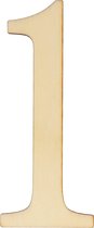 Set van 12 cijfers 10 cm - hout - Artemio