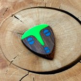 Médiator Riki en bois d'ébène - 3,50 mm - Lot de 1