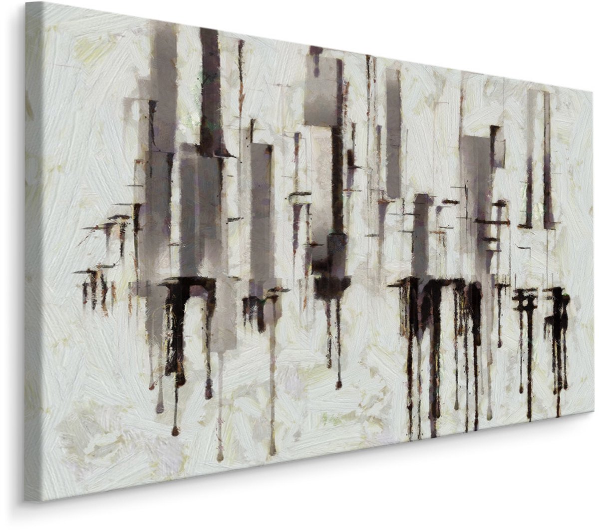 karo-art Schilderij - Pilaren, prachtig abstract schilderij, print op canvas Multikleur
